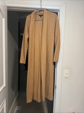 Banana Republic Long Camel Open-Front Cardigan